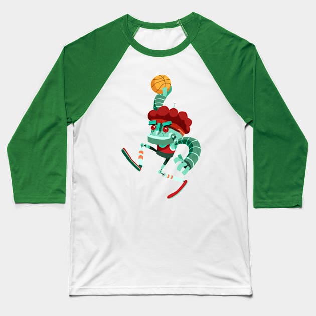 Bot Basketball Baseball T-Shirt by washburnillustration